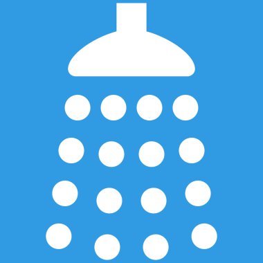 Duş düz vektör simgesi