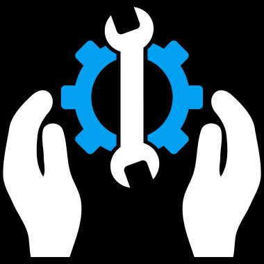 servis düz vektör sembolünü onar