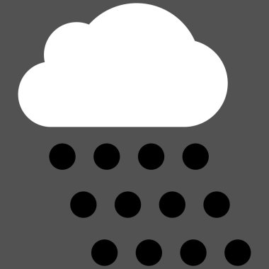 Yağmur bulutu düz vektör simgesi