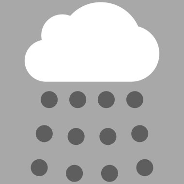 Yağmur bulutu düz vektör simgesi