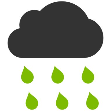 Yağmur bulutu düz vektör simgesi