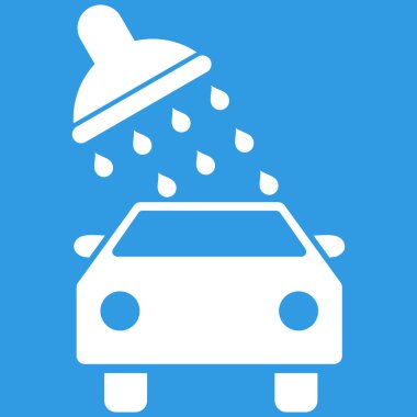 Oto yıkama düz vektör simgesi