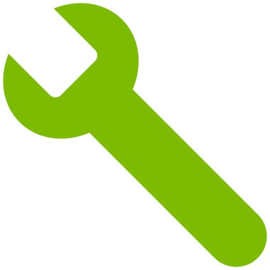 Wrench Flat Vector Symbol