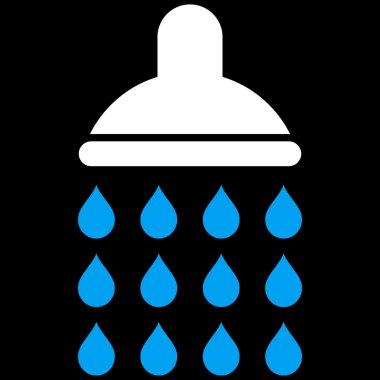 Duş düz vektör simgesi