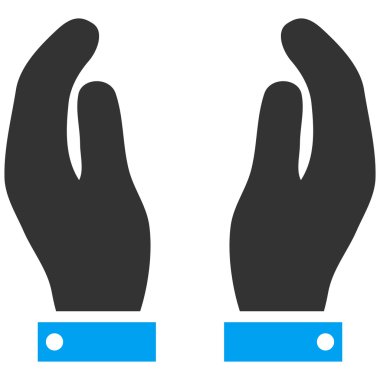 Bakım el düz vektör simgesi