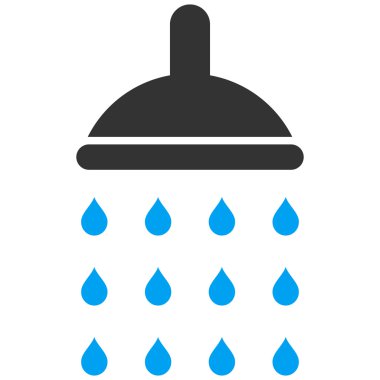 Duş düz vektör simgesi