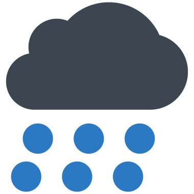 Yağmur bulutu düz vektör simgesi