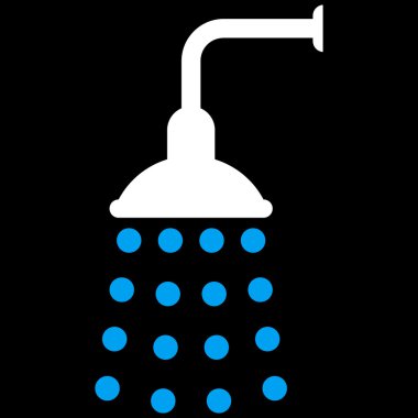 Duş düz vektör simgesi