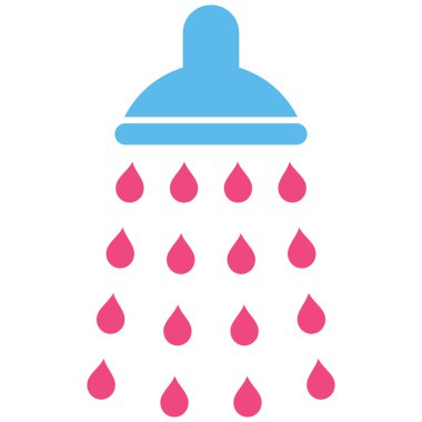 Duş düz vektör simgesi