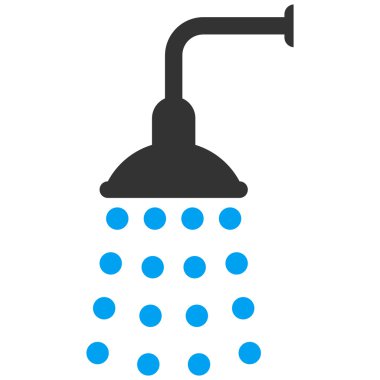 Duş düz vektör simgesi