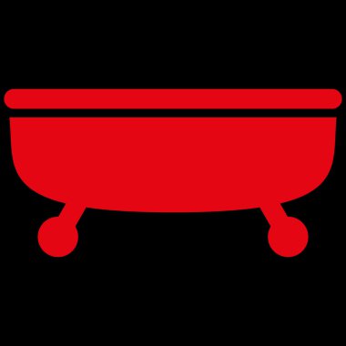 Küvet düz vektör simgesi