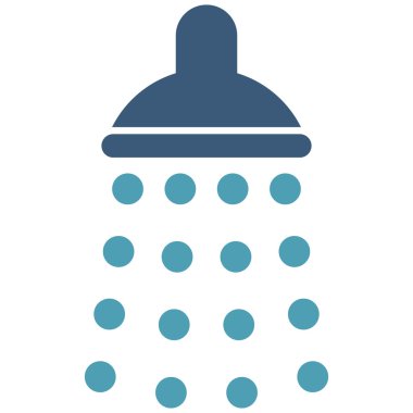 Duş düz vektör simgesi