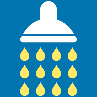 Duş düz vektör simgesi