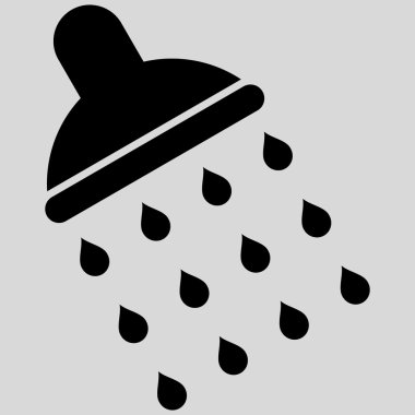 Duş düz vektör simgesi