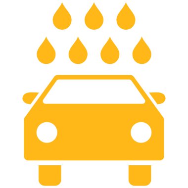 Araba duş düz vektör simgesi