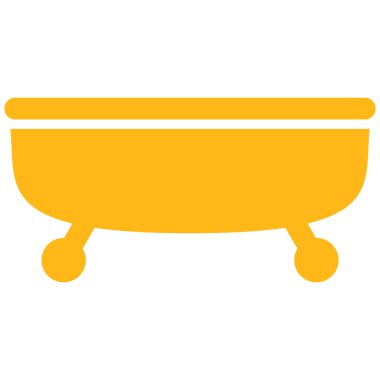 Küvet düz vektör simgesi