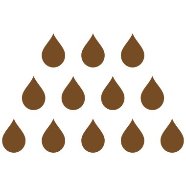 Damla düz vektör simgesi