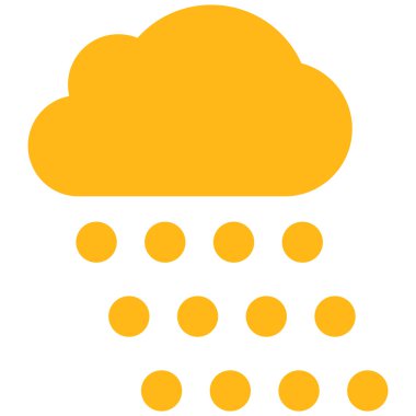 Yağmur bulutu düz vektör simgesi