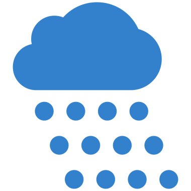 Yağmur bulutu düz vektör simgesi