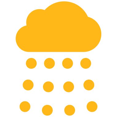 Yağmur bulutu düz vektör simgesi