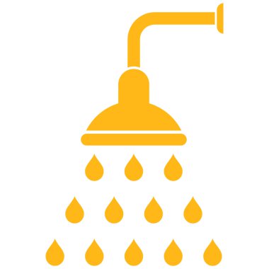 Duş düz vektör simgesi