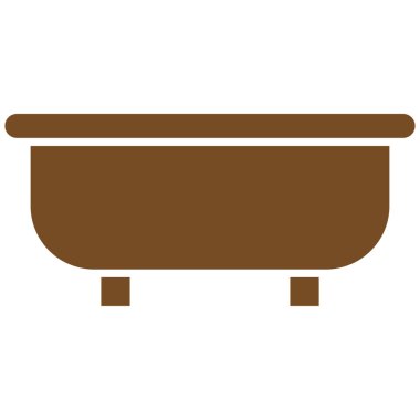 Küvet düz vektör simgesi