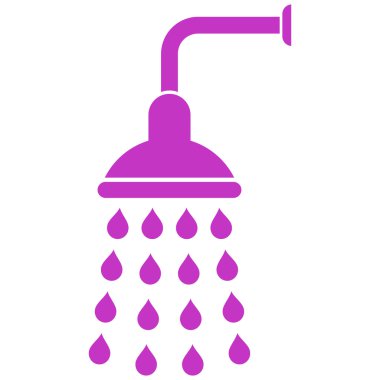 Duş düz vektör simgesi