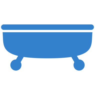 Küvet düz vektör simgesi