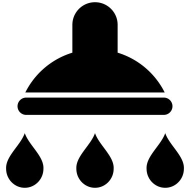 Duş düz vektör simgesi