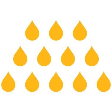 Damla düz vektör simgesi