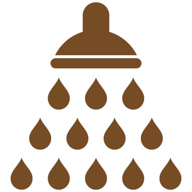 Duş düz vektör simgesi