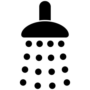 Duş düz vektör simgesi