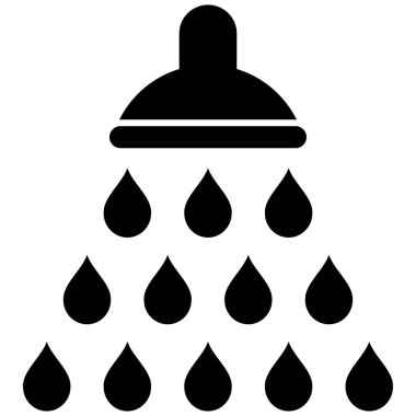 Duş düz vektör simgesi