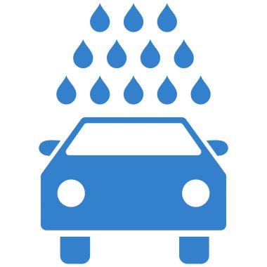 Oto yıkama düz vektör simgesi