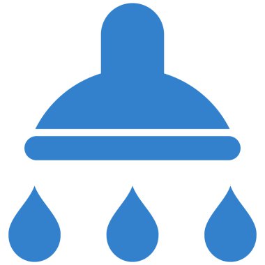 Duş düz vektör simgesi