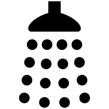 Duş düz vektör simgesi