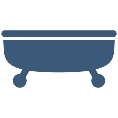 Küvet düz vektör simgesi