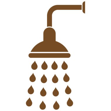 Duş düz vektör simgesi