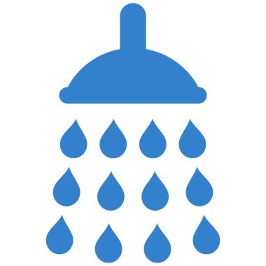 Duş düz vektör simgesi