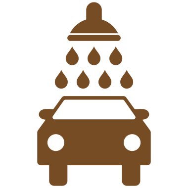 Oto yıkama düz vektör simgesi