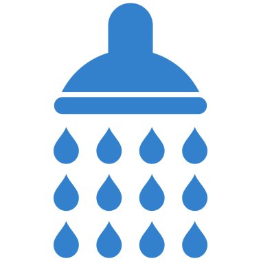 Duş düz vektör simgesi