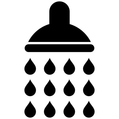 Duş düz vektör simgesi