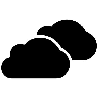 Bulutlar düz vektör simgesi