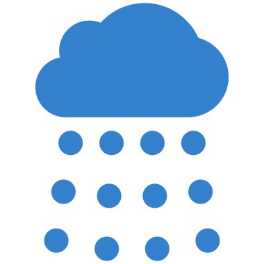 Yağmur bulutu düz vektör simgesi