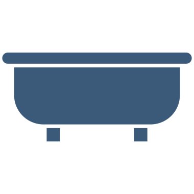 Küvet düz vektör simgesi