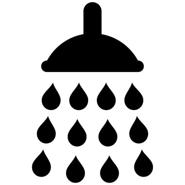 Duş düz vektör simgesi