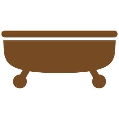 Küvet düz vektör simgesi