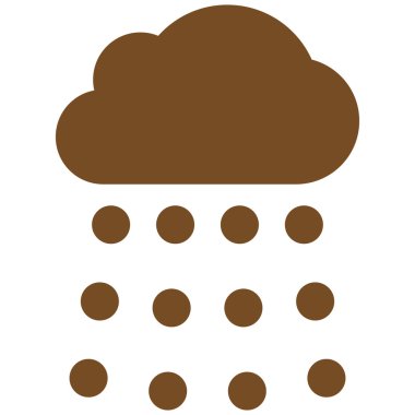 Yağmur bulutu düz vektör simgesi