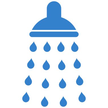 Duş düz vektör simgesi