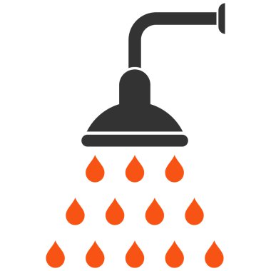 Duş düz vektör simgesi